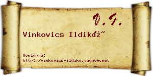 Vinkovics Ildikó névjegykártya