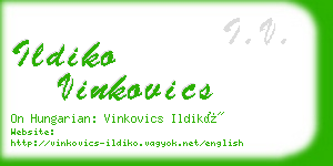 ildiko vinkovics business card